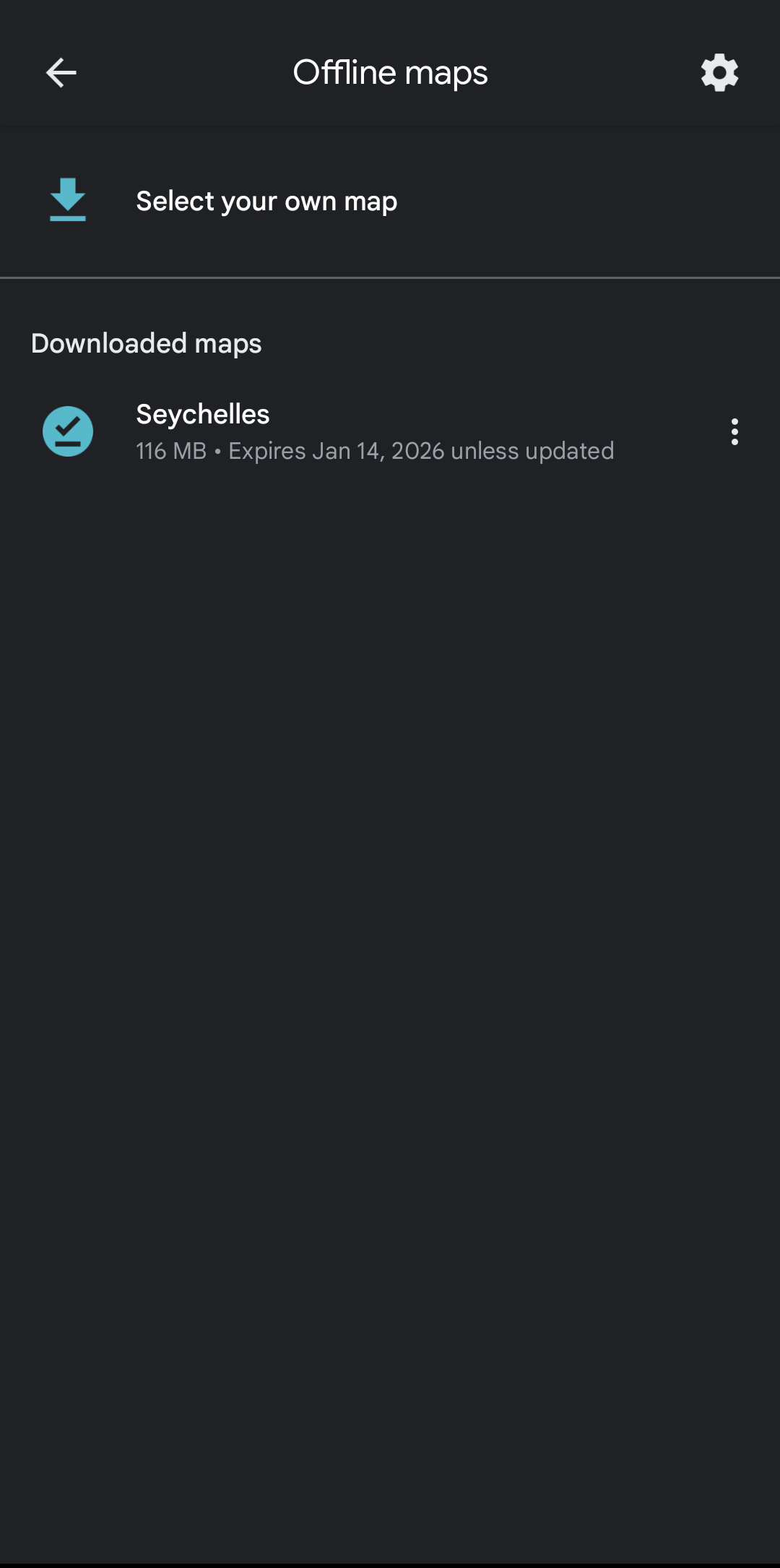gmaps offline maps menu