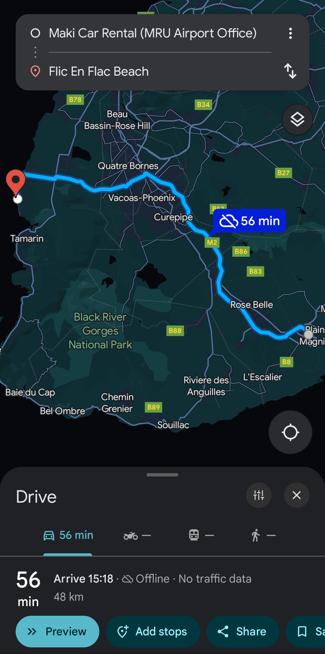 gmaps offline maps menu